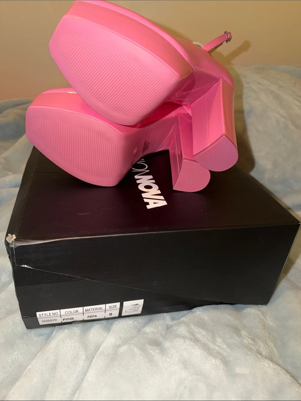 Fashion Nova Pink Platform Ankle-Strap Pumps